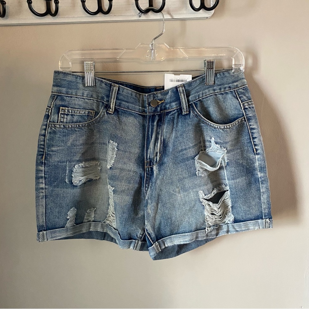 NWT Distressed Denim Shorts